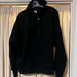 Long Black Scuba Quarter Zip